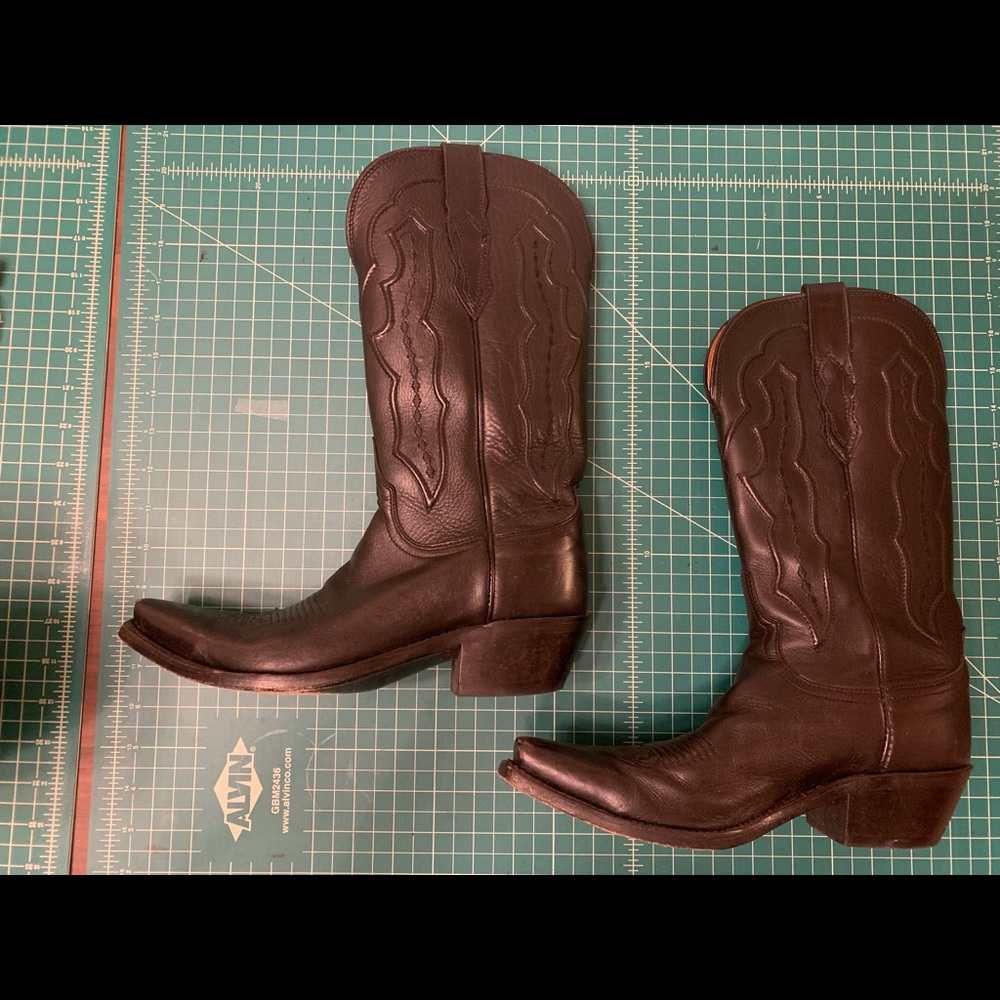 Lucchese Size 7.5 B Black Women’s Cowboy Boots